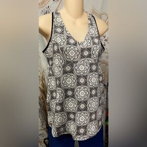 EUC Marika Balance Collection Mia Crop XL Tank Black Floral